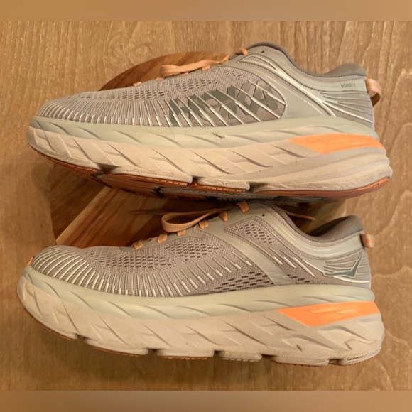 HOKA One One Bondi 7 Running Shoes Women’s 8 Harbor Mist/Sharkskin Colorway - Picture 8 of 15